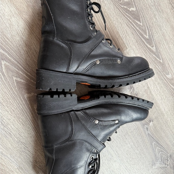Harley-Davidson Black Lace-Up Leather Motorcycle Boots main image 8